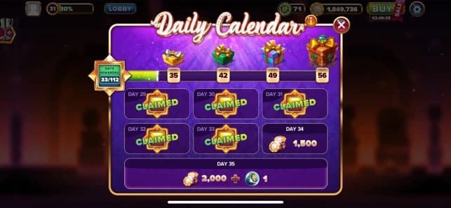 Daily Sign-In Bonus on Royal X Casino Pakistan